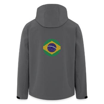 Brésil Brasil Mandala de coeur - Veste softshell homme en polyester recyclé Stanley/Stella - noir - Dos - AI Model Male 185 light (185cm)