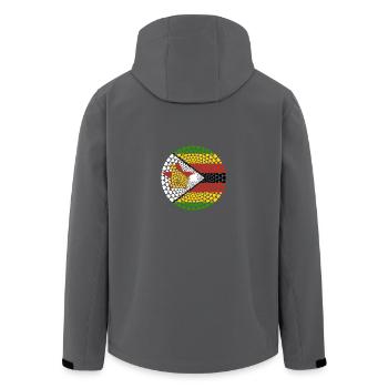 Zimbabwe Zimbabwe Great Zimbabwe Love HEART Mandala - Men’s Recycled Softshell Jacket by Stanley/Stella - black - Back - AI Model Male 185 light (185cm)