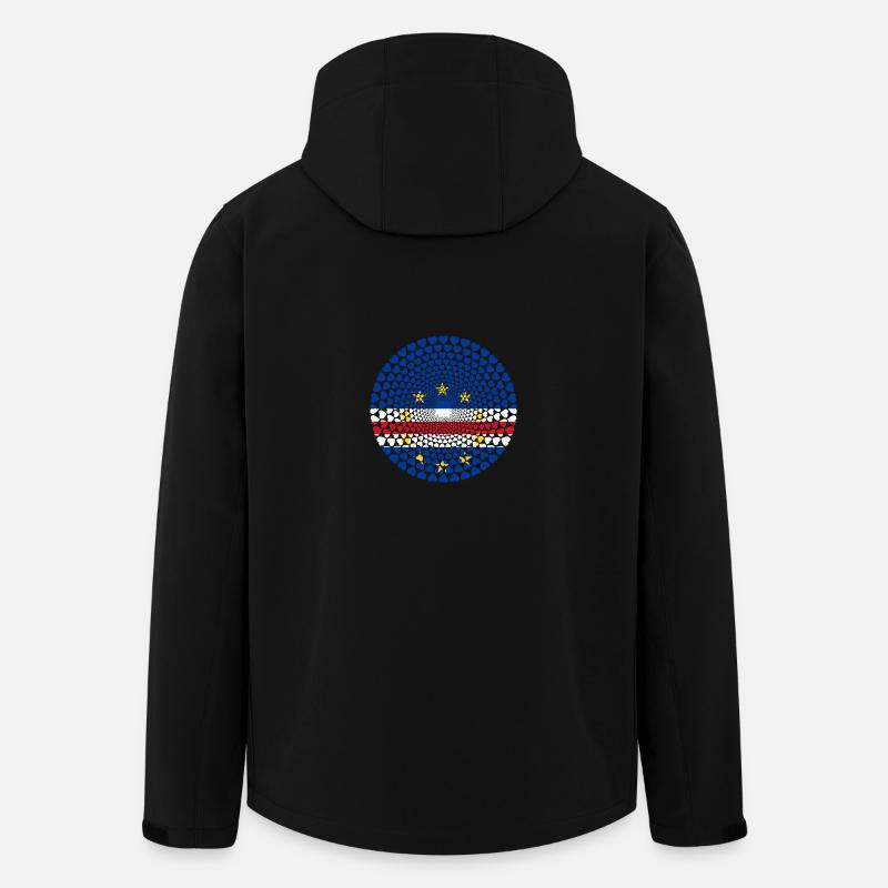Cap-Vert / Cap Vert / Cabo Verde Amour Mandala - Veste softshell homme en polyester recyclé Stanley/Stella - noir