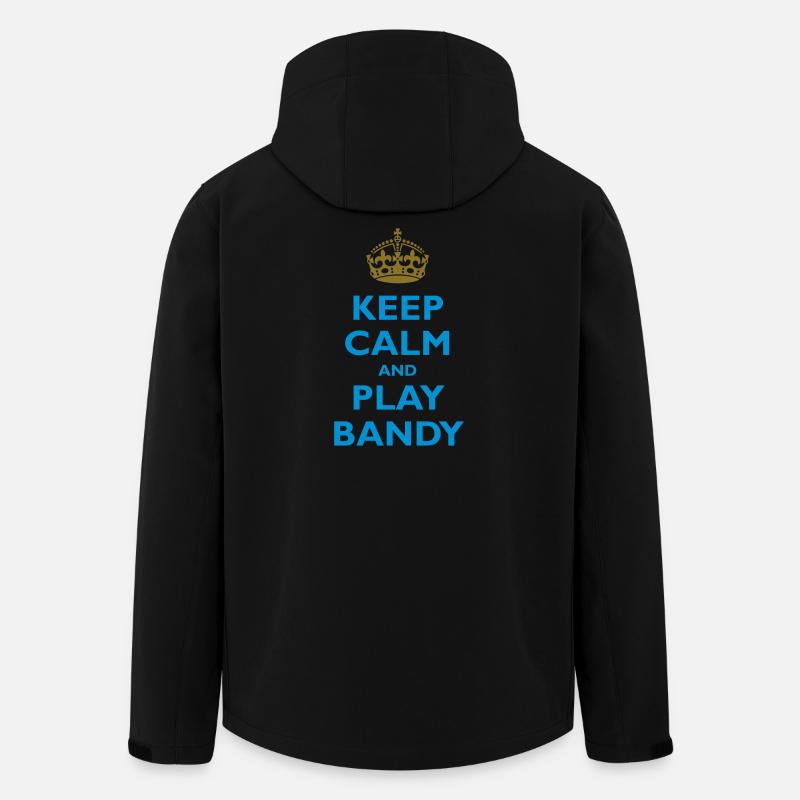 Keep calm and play bandy - Recycelte Männer Softshell-Jacke von Stanley/Stella - Schwarz