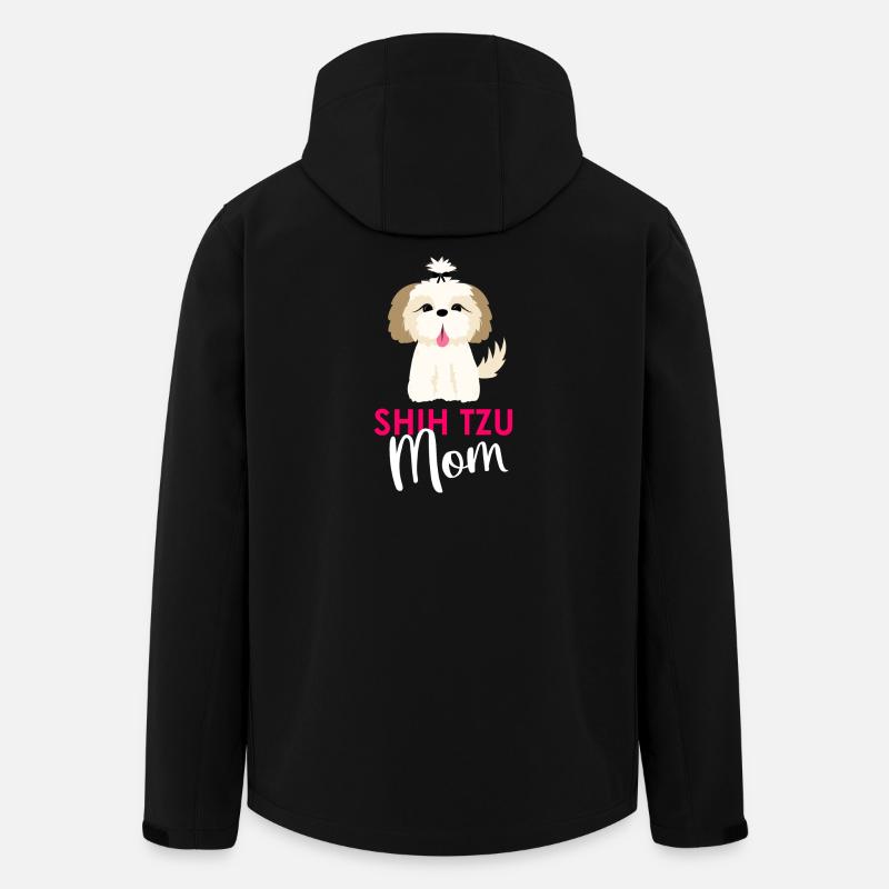 Chien Shih Tzu - Veste softshell homme en polyester recyclé Stanley/Stella - noir