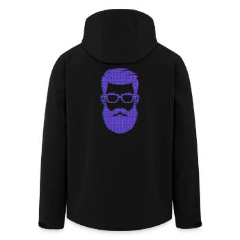 Bartträger Männlichkeit Schnurrbart Bart - Recycelte Männer Softshell-Jacke von Stanley/Stella - Schwarz - Hinten - AI Model Male 185 light (185cm)