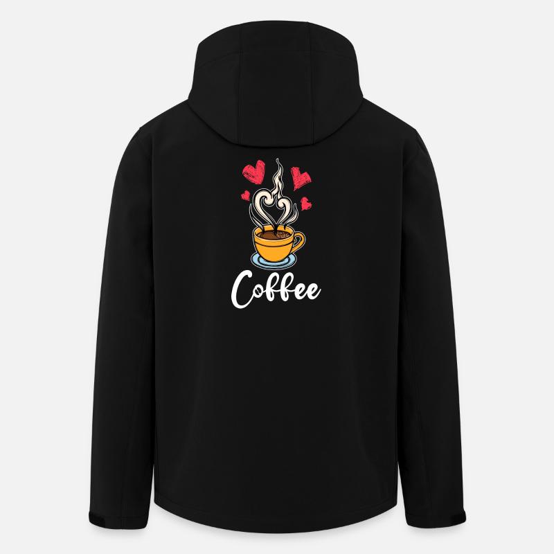 Koffein Kaffee Trinken Kaffeetrinker Spruch - Recycelte Männer Softshell-Jacke von Stanley/Stella - Schwarz