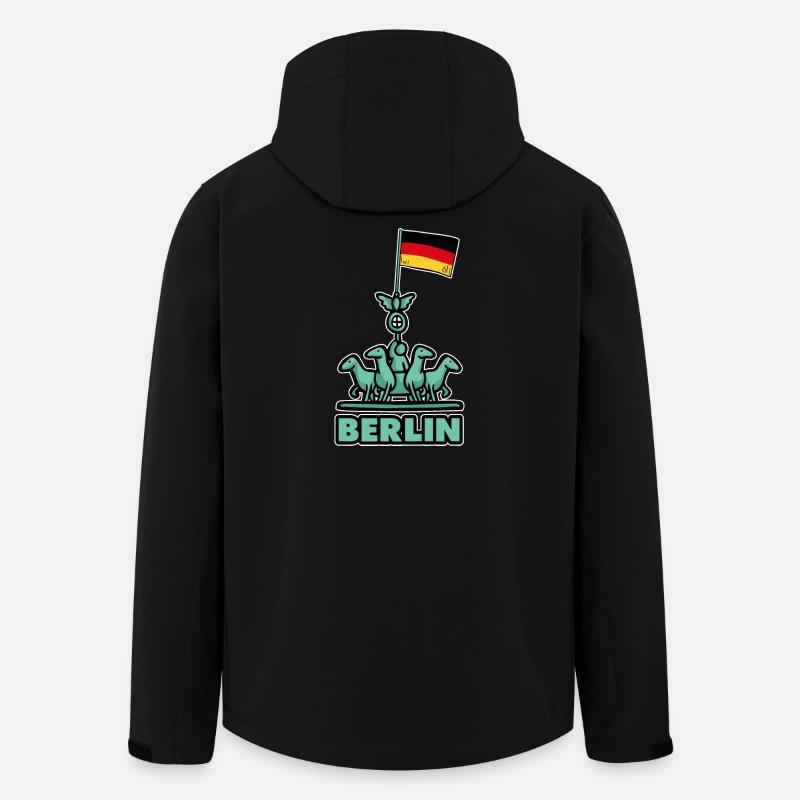 Berlin - Veste softshell homme en polyester recyclé Stanley/Stella - noir