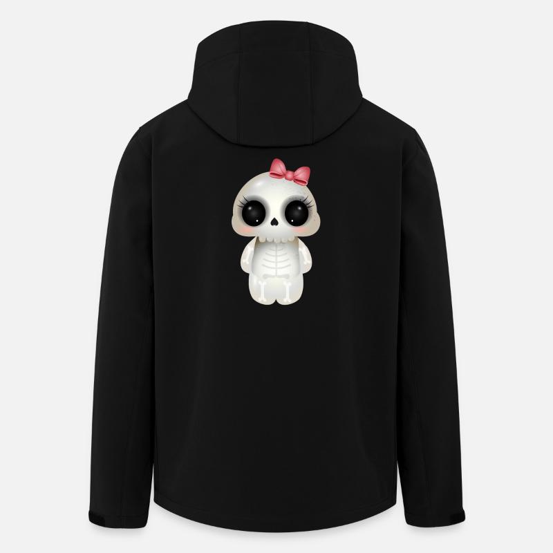 cute skull with pink bow - Men’s Recycled Softshell Jacket by Stanley/Stella - black
