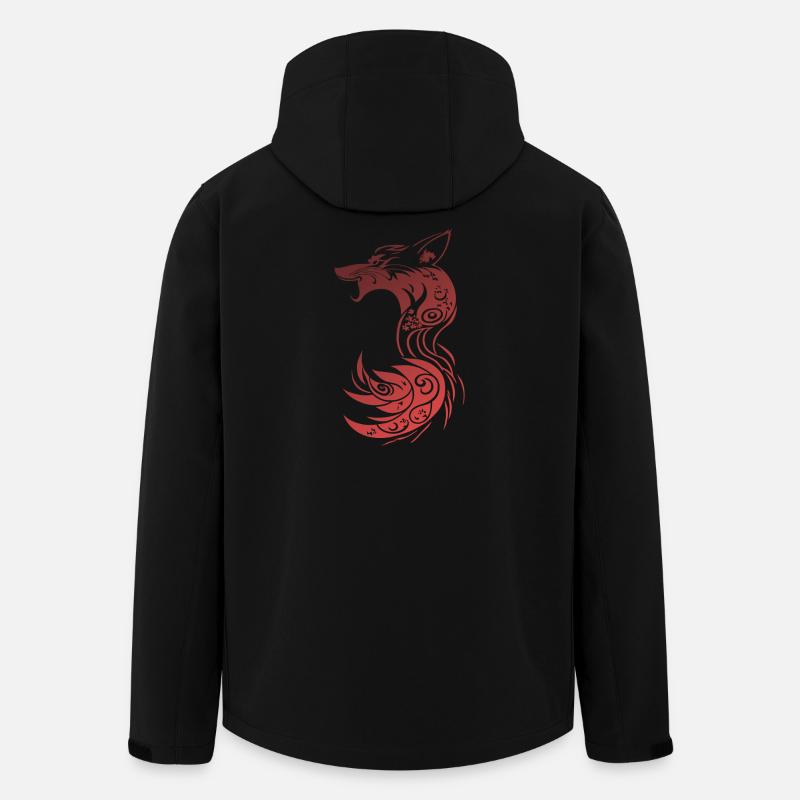 Roter Tribal Fantasy Fuchs - Recycelte Männer Softshell-Jacke von Stanley/Stella - Schwarz