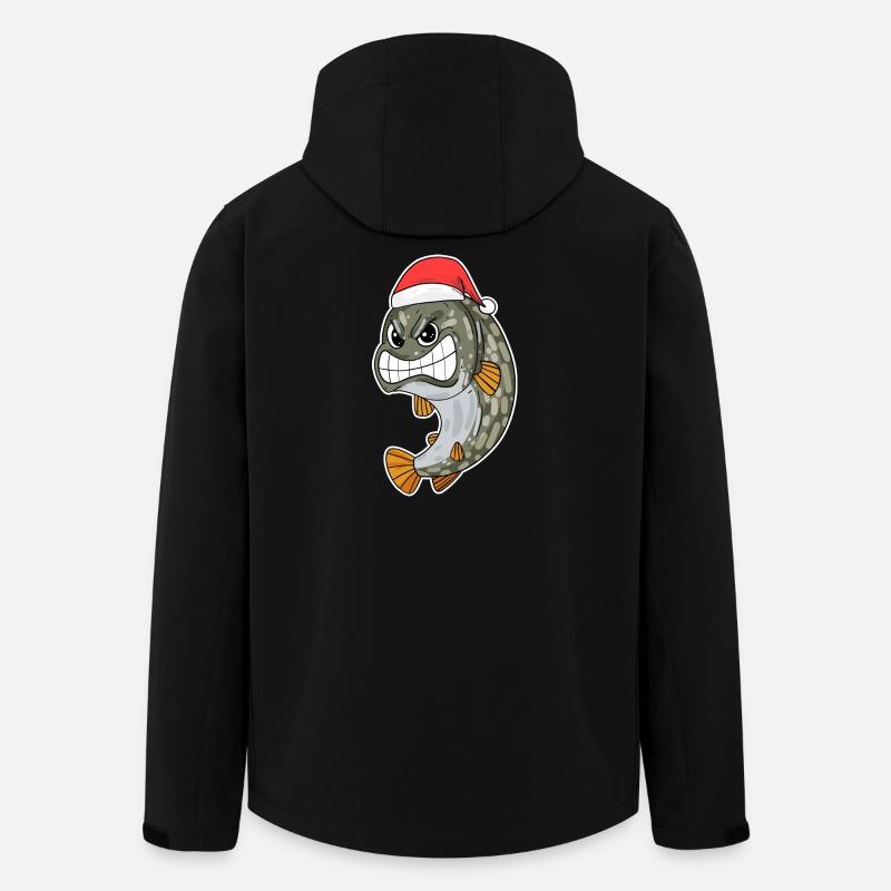Brochet Poisson de Noël - Veste softshell homme en polyester recyclé Stanley/Stella - noir