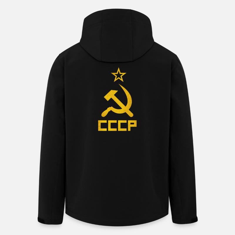 Hammer und Sichel - Recycelte Männer Softshell-Jacke von Stanley/Stella - Schwarz