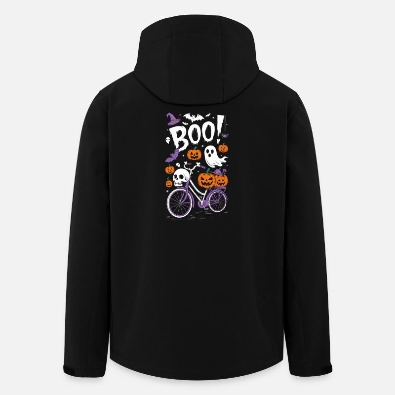 Spooky Halloween Bicycle Theme - Men’s Recycled Softshell Jacket by Stanley/Stella - black
