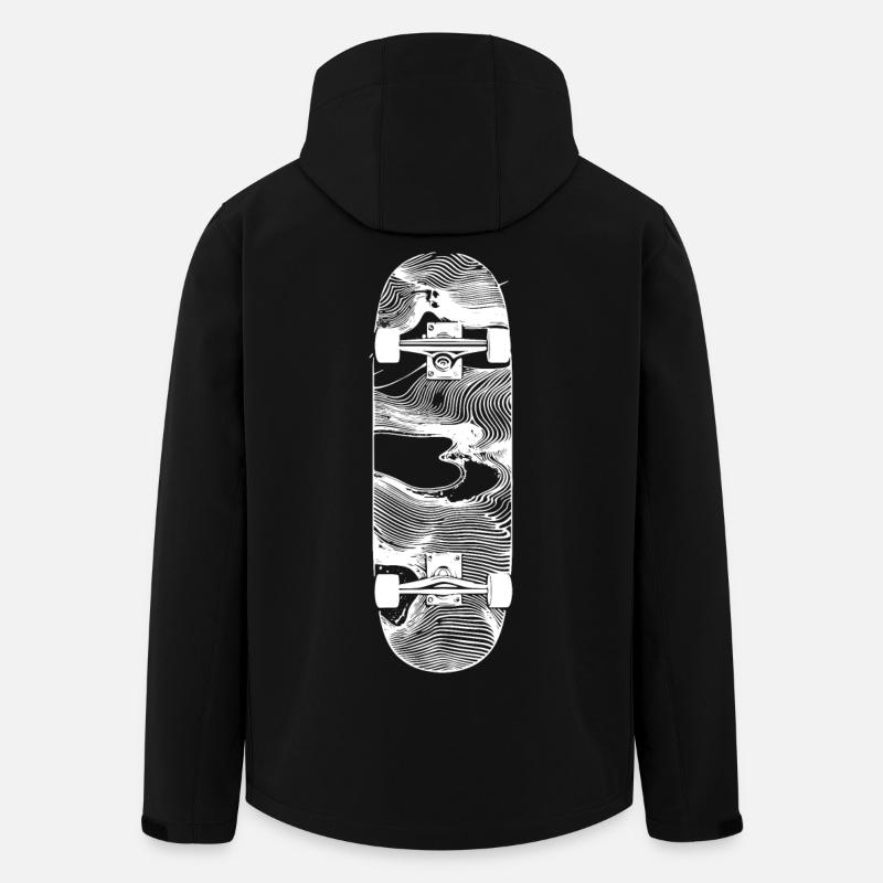 Skateboard Sketch - Men’s Recycled Softshell Jacket by Stanley/Stella - black