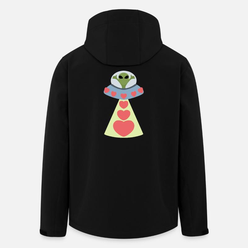Espace Amour Alien Saint-Valentin - Veste softshell homme en polyester recyclé Stanley/Stella - noir