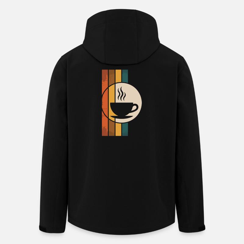 Retro Kaffeetasse - Recycelte Männer Softshell-Jacke von Stanley/Stella - Schwarz
