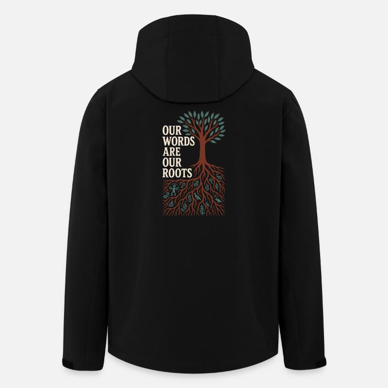 Indigene Sprache Revitalisierung Muttersprachler - Recycelte Männer Softshell-Jacke von Stanley/Stella - Schwarz