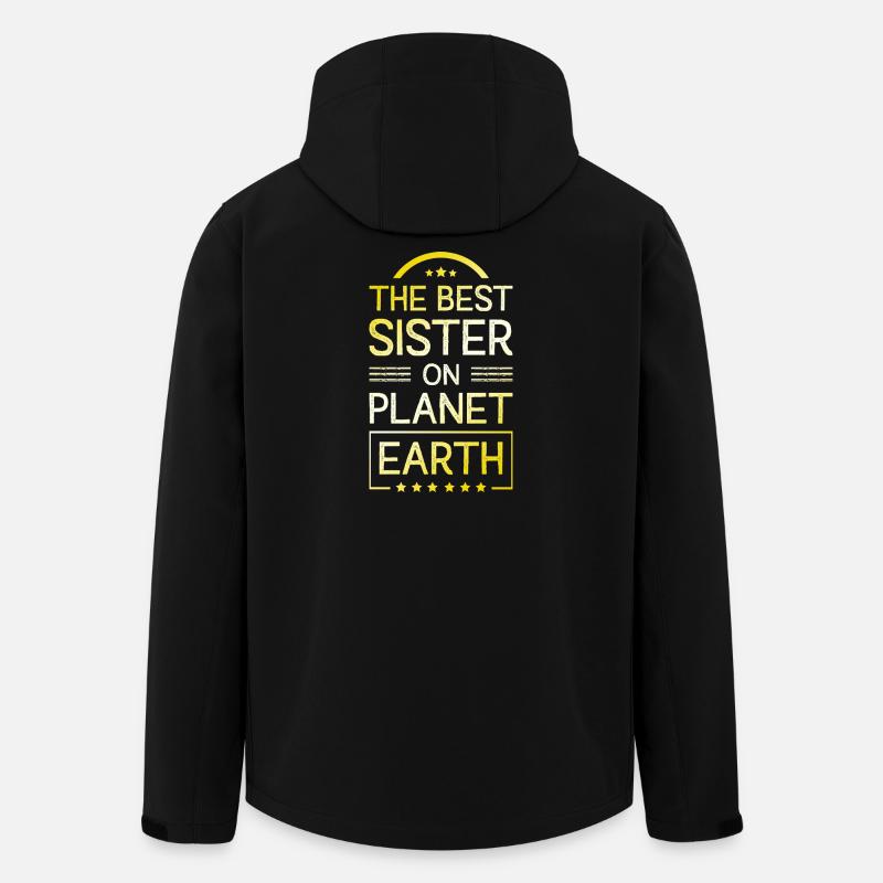 Citation de la meilleure sœur - Veste softshell homme en polyester recyclé Stanley/Stella - noir