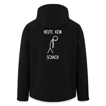 No chess player today - Men’s Recycled Softshell Jacket by Stanley/Stella - black - Back - AI Model Male 185 light (185cm)