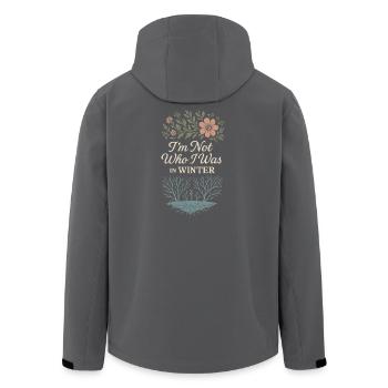 Achtsames Wachstum, Frühlingserneuerung, - Recycelte Männer Softshell-Jacke von Stanley/Stella - Schwarz - Hinten - AI Model Male 185 light (185cm)