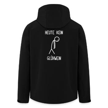 Fête de Noël Pas de vin chaud aujourd’hui - Veste softshell homme en polyester recyclé Stanley/Stella - noir - Dos - AI Model Male 185 light (185cm)