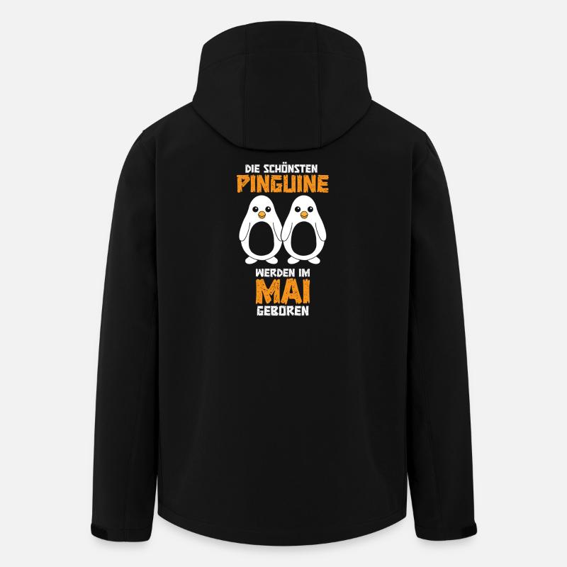May Birthday Penguin Saying Funny - Men’s Recycled Softshell Jacket by Stanley/Stella - black