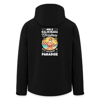 Mele Kalikimaka Hawaiian Christmas - Men’s Recycled Softshell Jacket by Stanley/Stella - black - Back - AI Model Male 185 light (185cm)
