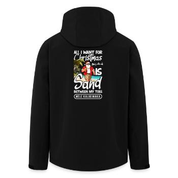 Mele Kalikimaka Hawaiian Christmas - Men’s Recycled Softshell Jacket by Stanley/Stella - black - Back - AI Model Male 185 light (185cm)