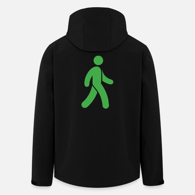 Fussgänger Ampel Grün Gehen - Recycelte Männer Softshell-Jacke von Stanley/Stella - Schwarz