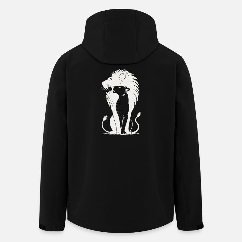 Königliche Löwensilhouette - Recycelte Männer Softshell-Jacke von Stanley/Stella - Schwarz