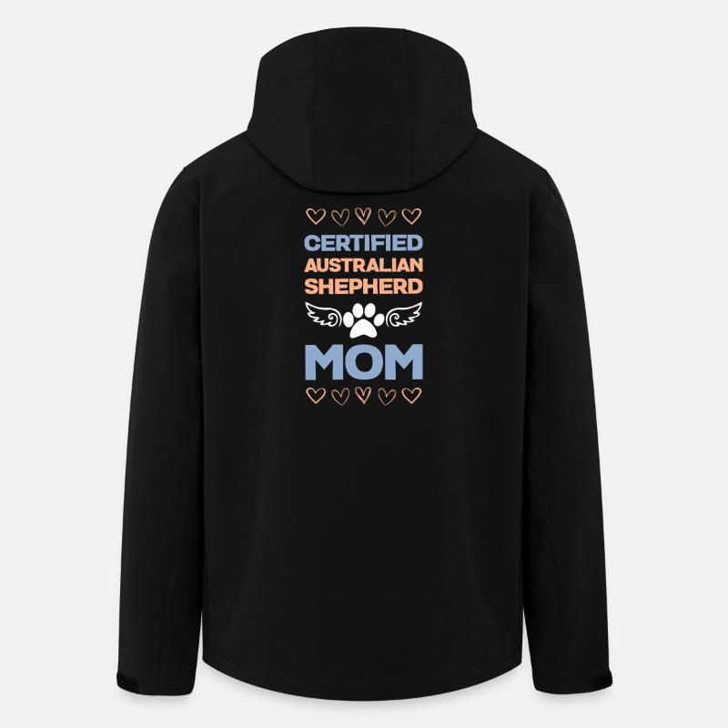 Zertifizierte Australian Shepherd Mama - Recycelte Männer Softshell-Jacke von Stanley/Stella - Schwarz