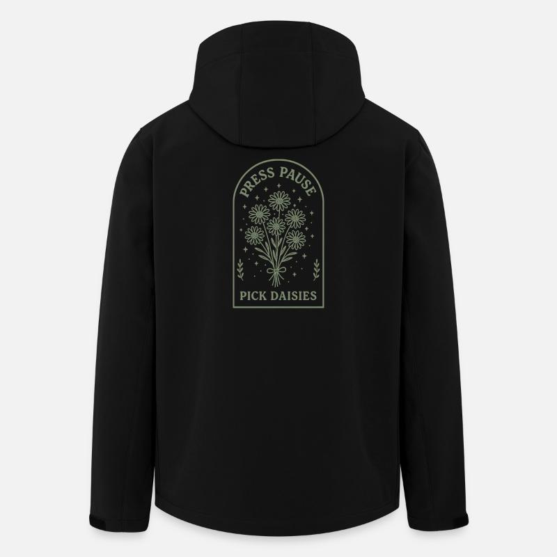 Pause machen und Blumen pfücken - Recycelte Männer Softshell-Jacke von Stanley/Stella - Schwarz