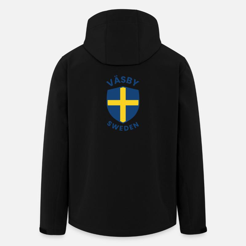 Väsby Sweden Shield Emblem - Men’s Recycled Softshell Jacket by Stanley/Stella - black