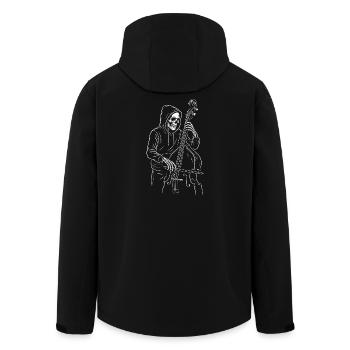 Hooded Skeleton Cellist - Men’s Recycled Softshell Jacket by Stanley/Stella - black - Back - AI Model Male 185 light (185cm)