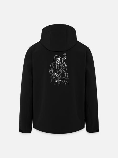 Hooded Skeleton Cellist - Men’s Recycled Softshell Jacket by Stanley/Stella - black