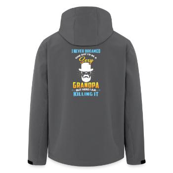 Sexy Grandpa Lustiger Opa Spruch Großvater - Recycelte Männer Softshell-Jacke von Stanley/Stella - Schwarz - Hinten - AI Model Male 185 light (185cm)