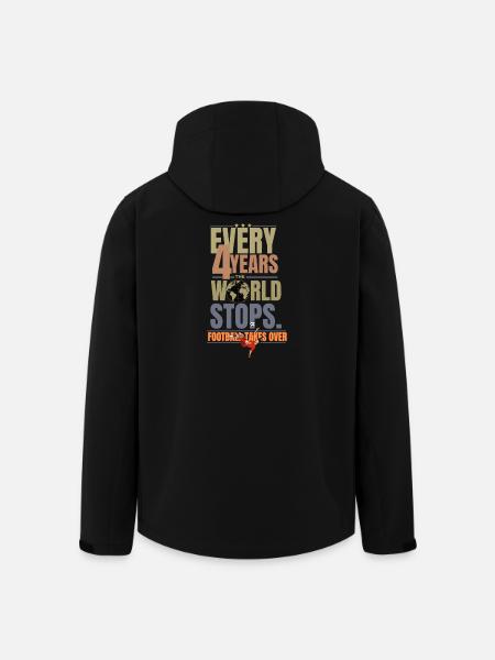 Chaque 4 Ans Le Monde S’arrête - Veste softshell homme en polyester recyclé Stanley/Stella - noir