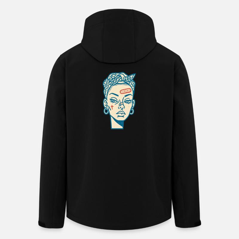 Female face #7 - Men’s Recycled Softshell Jacket by Stanley/Stella - black