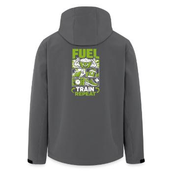 Entraînement de carburant : Fitness répété - Veste softshell homme en polyester recyclé Stanley/Stella - noir - Dos - AI Model Male 185 light (185cm)