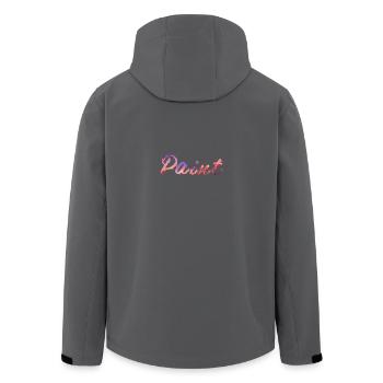 Painting - Men’s Recycled Softshell Jacket by Stanley/Stella - black - Back - AI Model Male 185 light (185cm)