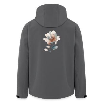 Fleur délicate - Veste softshell homme en polyester recyclé Stanley/Stella - charbon - Dos - AI Model Male 185 light (185cm)