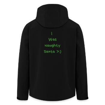 Cheeky Santa Saying - Men’s Recycled Softshell Jacket by Stanley/Stella - black - Back - AI Model Male 185 light (185cm)