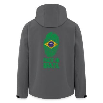 Made in Brazil / Made in Brazil Brasil - Men’s Recycled Softshell Jacket by Stanley/Stella - black - Back - AI Model Male 185 light (185cm)