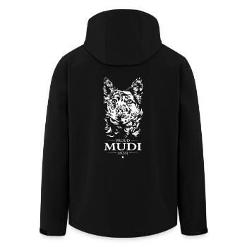 Hungarian Mudi Mom Hunde Hund Wilsigns - Recycelte Männer Softshell-Jacke von Stanley/Stella - Schwarz - Hinten - AI Model Male 185 light (185cm)