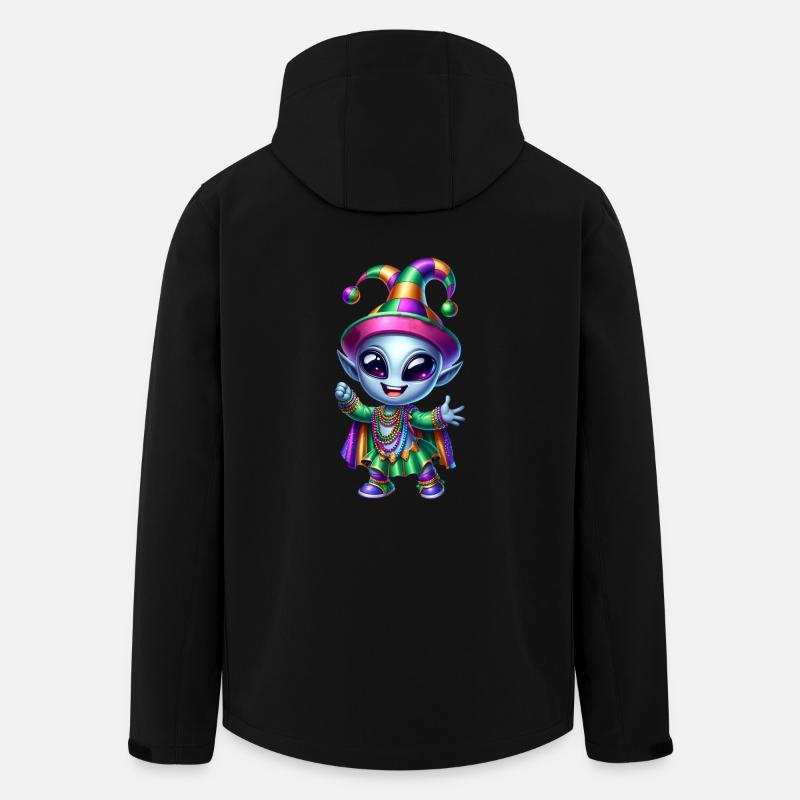 Mardi Gras Alien Merry Carnival - Men’s Recycled Softshell Jacket by Stanley/Stella - black