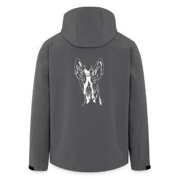 PODENCO Krone Dog Dog Wilsigns Greyhounds - Men’s Recycled Softshell Jacket by Stanley/Stella - anthracite - Back - AI Model Male 185 light (185cm)
