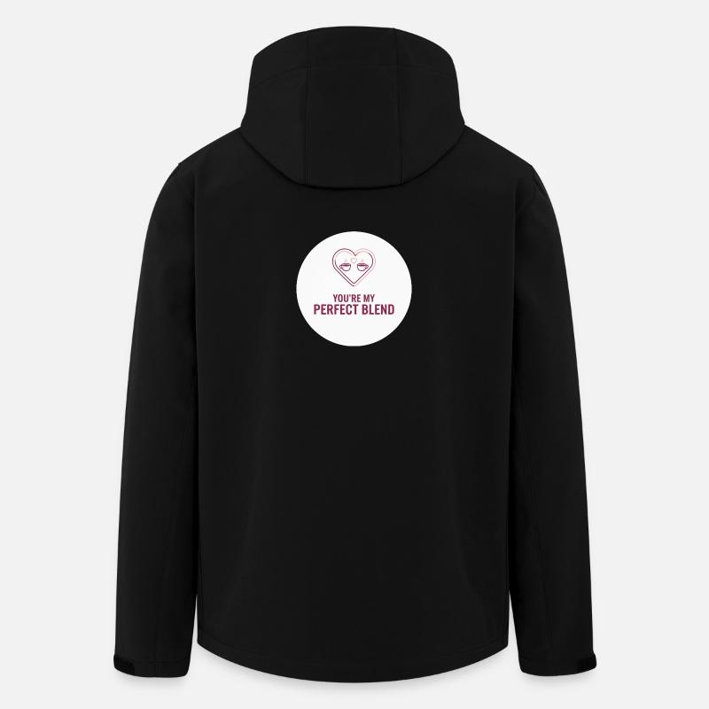 Tu es mon mélange parfait – Aimant - Veste softshell homme en polyester recyclé Stanley/Stella - noir