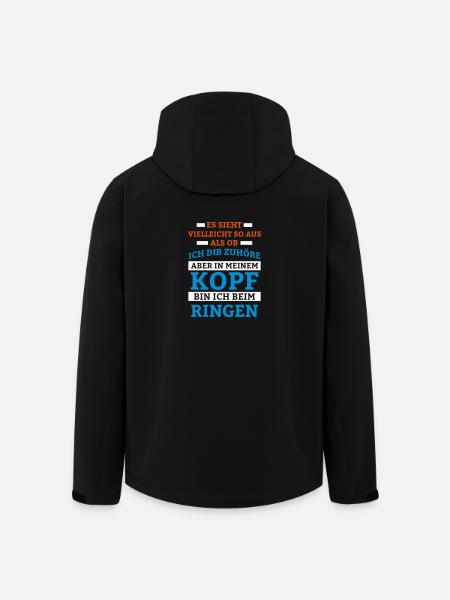 Ringen Sportart - Recycelte Männer Softshell-Jacke von Stanley/Stella - Schwarz