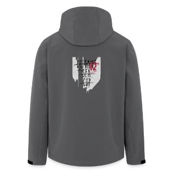 shirt, design, t-shirt - Men’s Recycled Softshell Jacket by Stanley/Stella - black - Back - AI Model Male 185 light (185cm)