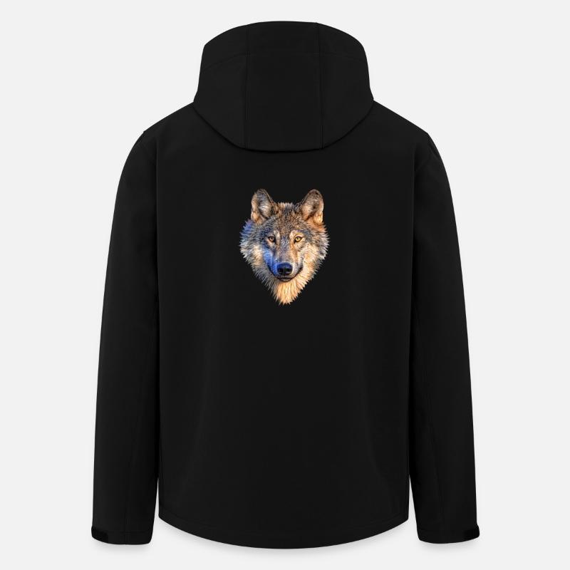 wolf wolfes wolves tribal136 - Recycelte Männer Softshell-Jacke von Stanley/Stella - Schwarz