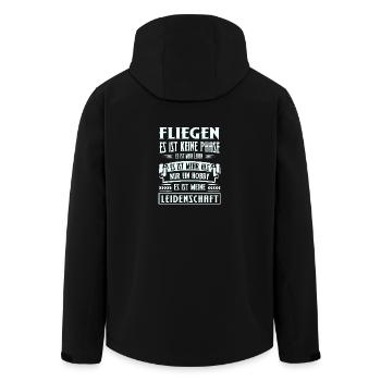 Fliegen - Es ist keine Phase - Recycelte Männer Softshell-Jacke von Stanley/Stella - Schwarz - Hinten - AI Model Male 185 light (185cm)