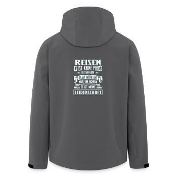 Reisen - Es ist keine Phase - Recycelte Männer Softshell-Jacke von Stanley/Stella - Schwarz - Hinten - AI Model Male 185 light (185cm)