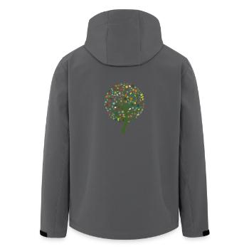 Natur - Recycelte Männer Softshell-Jacke von Stanley/Stella - Schwarz - Hinten - AI Model Male 185 light (185cm)