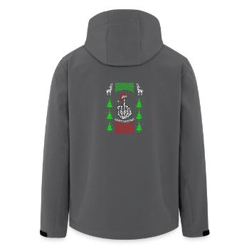 Christmas Ugly Merry Christmas Xmas Gift - Men’s Recycled Softshell Jacket by Stanley/Stella - black - Back - AI Model Male 185 light (185cm)